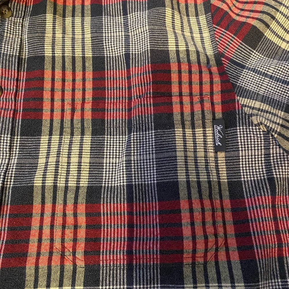 Woolrich Plaid Flannel Cotton Button Down Shirt Men’s Size Medium - Picture 4 of 7